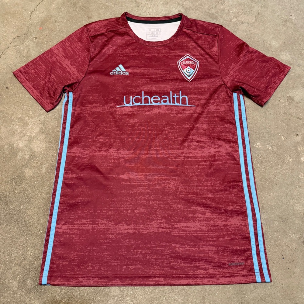 Adidas Colorado Rapids Soccer Jersey Mens Medium Burgundy HN7840 Slim Fit